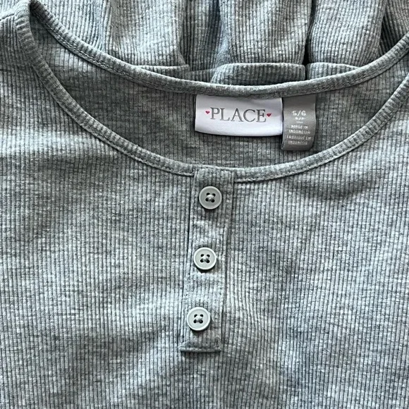 The Children's Place Gray Long Sleeve Dress Casual Comfy Stretchy Small - Picture 3 of 4